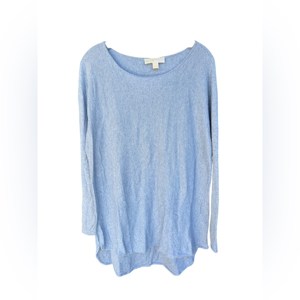 Michael Kors Light Blue Knit Sweater Tunic Top Large